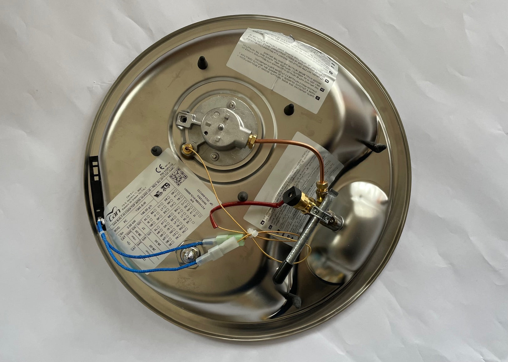 1 Flamm Gas Kocher Can rund Glasabdeckung Edelstahl 30mbar Wohnmobil FC1345