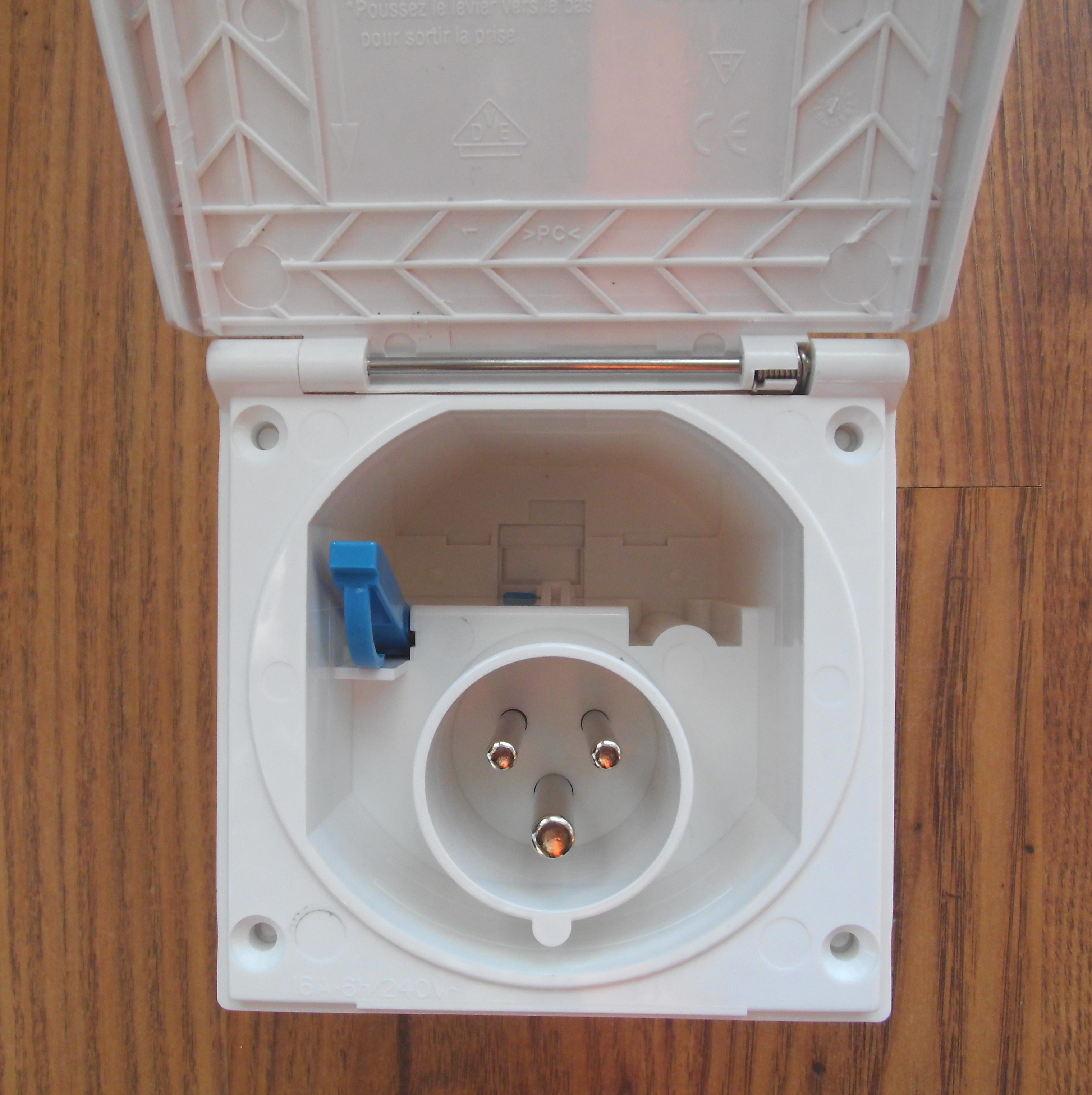 Einspeisestecker WEIß 230 Volt CEE neue Deckelform 80159p NEU