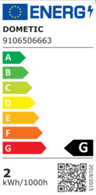 Leuchte Dometic dreieckig 10 cm Rahmen weiß LED 12V 2W 100L Aufbau 265280b NEU