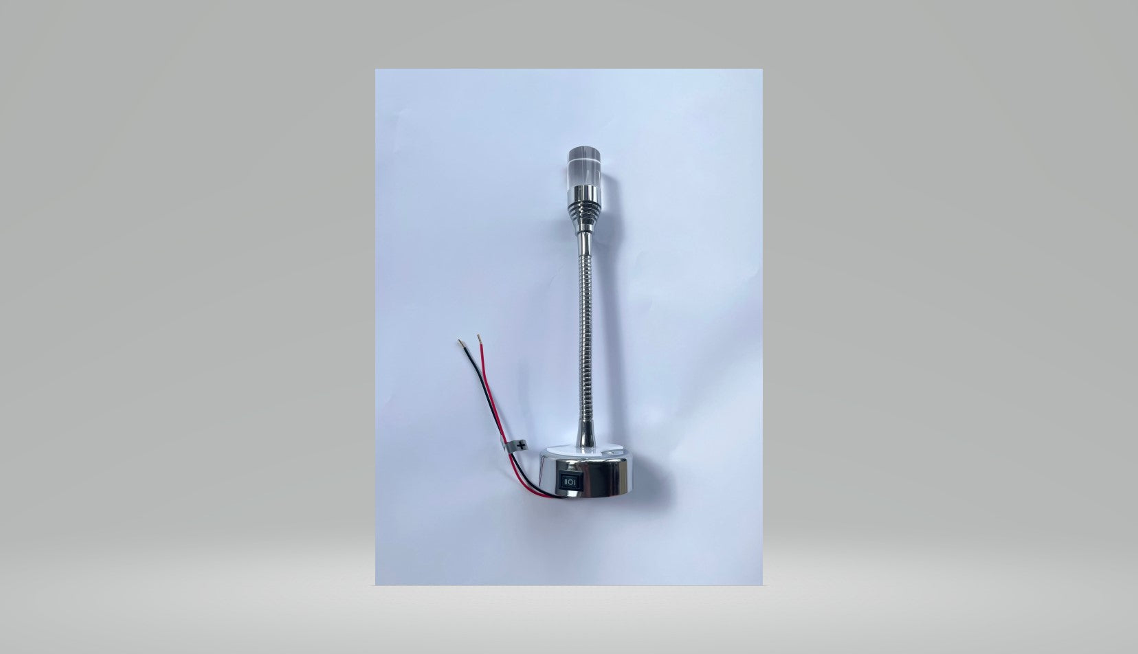 Schwanenhals Leuchte Flexi 2 chrom LED Aufbau Lampe mit USB 12V 2W 320f665 NEU