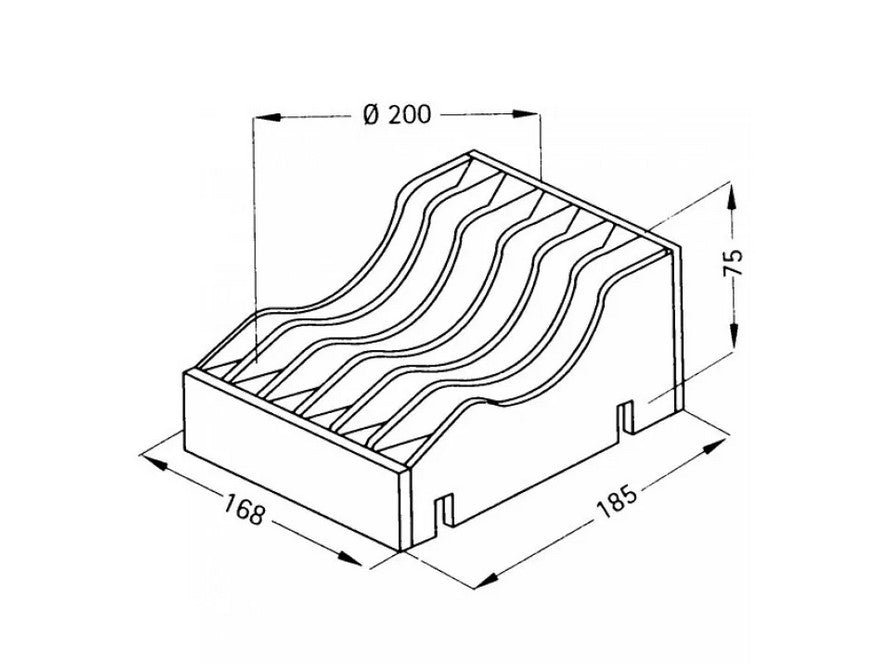 Tellerhalter niedrig für 6 Teller bis 20 cm Ø Geschirr Froli 416120b NEU