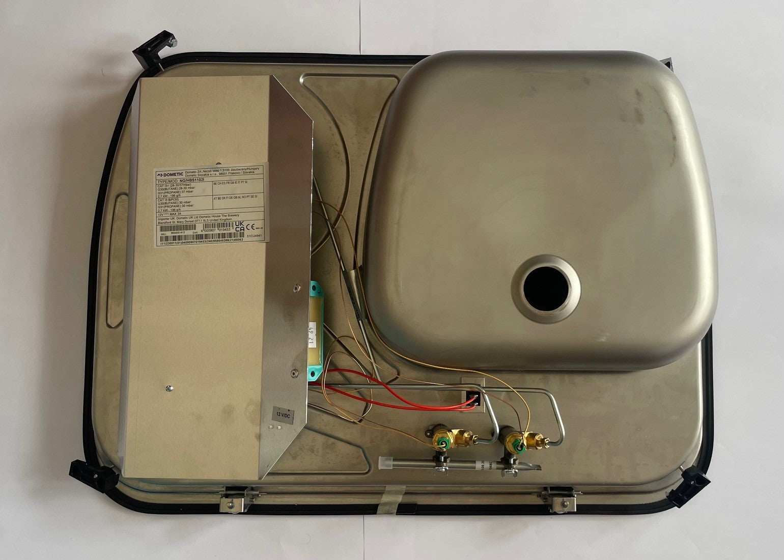 2 Fl. Kocher+Spüle NG/HBS1102I Dometic Glasabdeckung f. Wohnmobil 30mbar 71366Lg