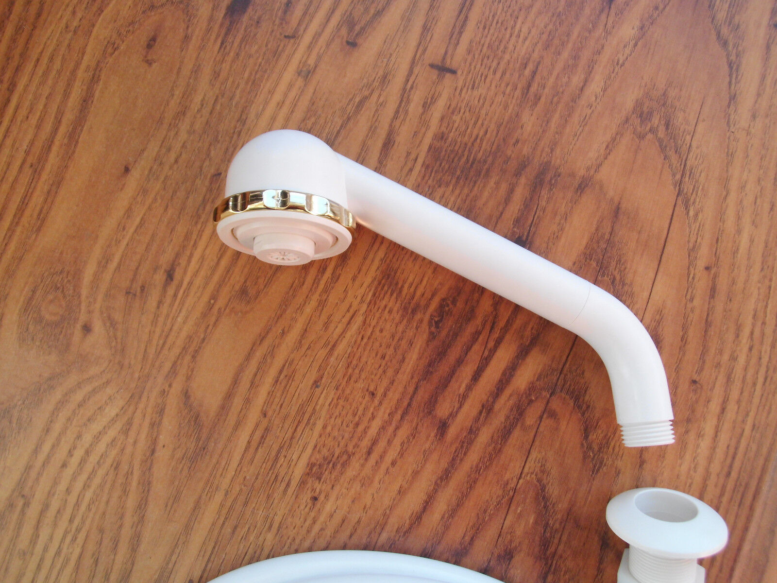 Dusche Set Brause Riva ausziehbar weiß/gold Wohnmobil  300f556 NEU